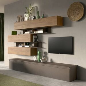 Janya Wooden Entertainment Unit In Bronze And Mercure